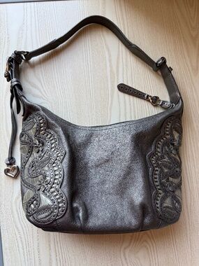 Brighton Metallic Soft Leather Shoulder Bag